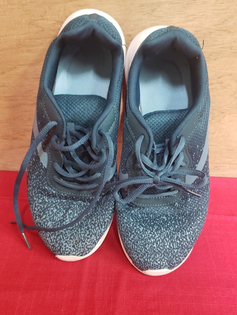 Mens Black And Blue Athletic Works Running Shoes 8.5